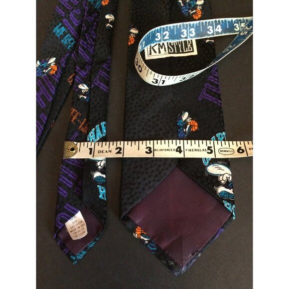 Vintage RM Style NBA Charlotte Hornets We Bee-Lieve! Men's Silk Neck Tie - Picture 2 of 5